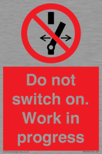 Do not switch on. Work in progress